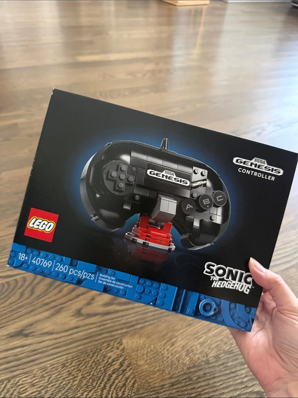 LEGO Black and Red Sonic the Hedgehog Genesis Controller Display Set